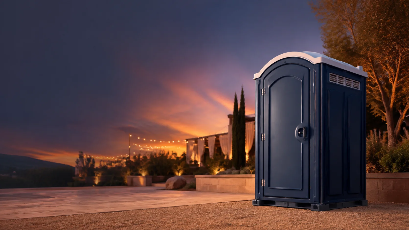 Portable restroom shown for rental planning in Altoona, PA